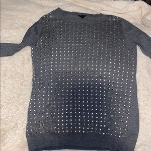 Express Silver Studded Sweater